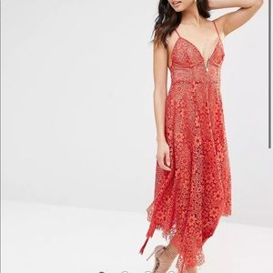 For Love & Lemons Rosemary Lace Midi Dress